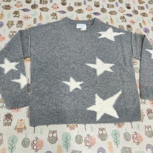 Zadig & Voltaire Oversized Crewneck Star Pattern Knit Sweater